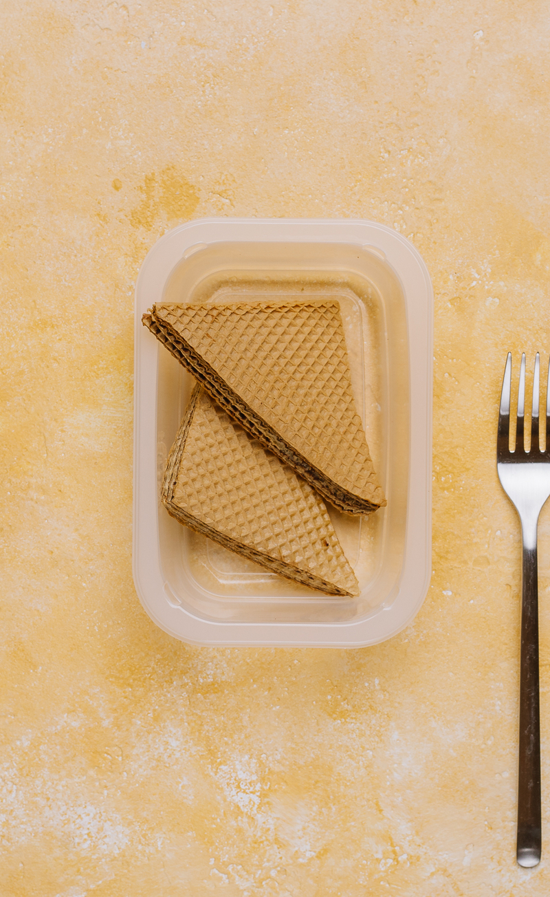 Wafle z kremem czekoladowym