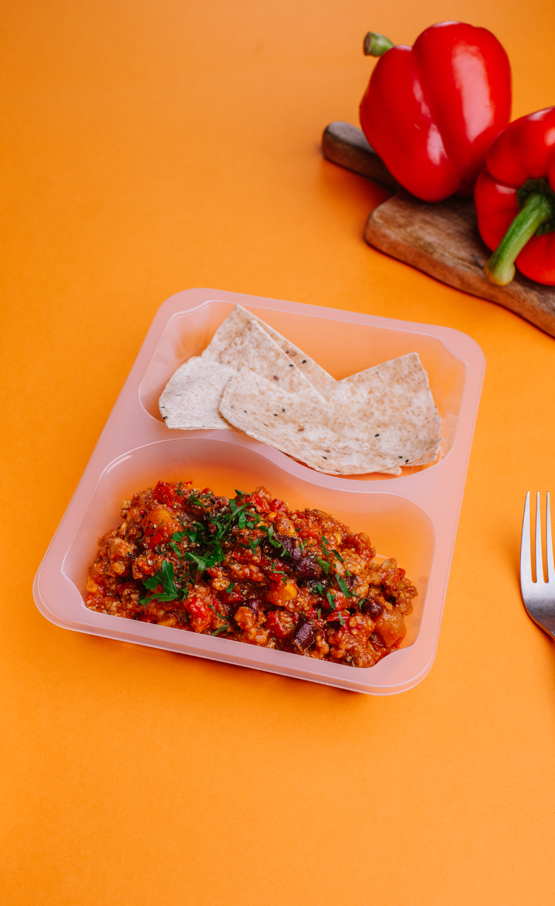 Chilli con carne z tortillą